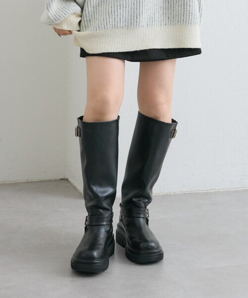 w closet(ダブルクローゼット)の「エンジニアブーツ(ブーツ・レディース・ブラック/ブラウン・MEDIUM/SMALL/LARGE)」の6枚目の写真