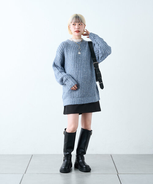 w closet(ダブルクローゼット)の「エンジニアブーツ(ブーツ・レディース・ブラック/ブラウン・MEDIUM/SMALL/LARGE)」の8枚目の写真