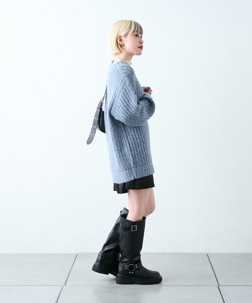 w closet(ダブルクローゼット)の「エンジニアブーツ(ブーツ・レディース・ブラック/ブラウン・MEDIUM/SMALL/LARGE)」の10枚目の写真