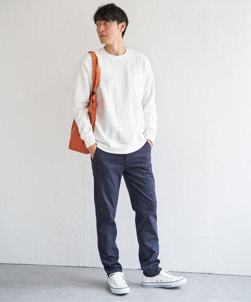 ikka（イッカ）の「フクレジャカードクルーネックプルオーバー（スウェット・メンズ・ブルー/ネイビー/ベージュ/ホワイト・M/L/XL/S）」の15枚目の写真