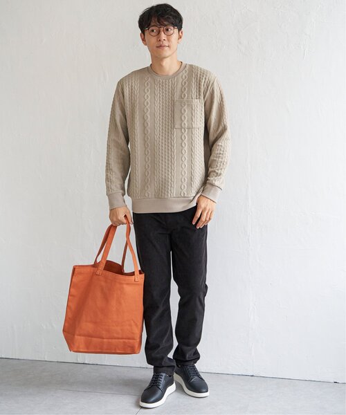 ikka（イッカ）の「フクレジャカードクルーネックプルオーバー（スウェット・メンズ・ブルー/ネイビー/ベージュ/ホワイト・M/L/XL/S）」の21枚目の写真