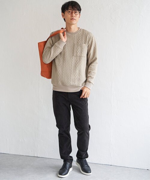 ikka（イッカ）の「フクレジャカードクルーネックプルオーバー（スウェット・メンズ・ブルー/ネイビー/ベージュ/ホワイト・M/L/XL/S）」の22枚目の写真