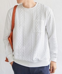 ikka | フクレジャカードクルーネックプルオーバー(スウェット)