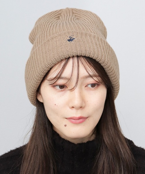 セール】POLO刺繍 あぜ編み ビッグシルエット リブニットワッチ