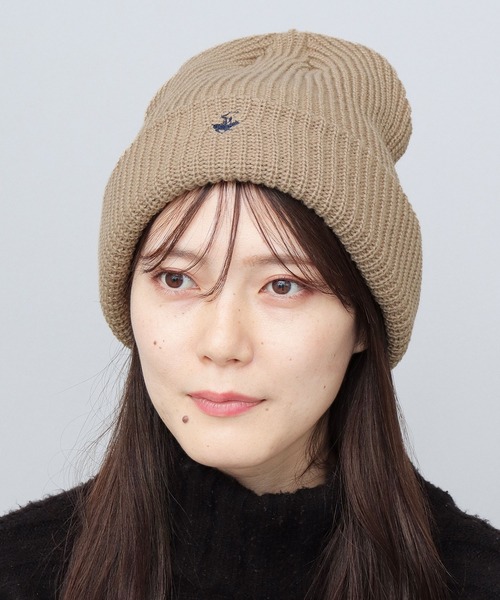 セール】POLO刺繍 あぜ編み ビッグシルエット リブニットワッチ