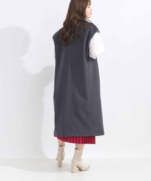 DIARIUM(ディアリウム)の「【日本製】ニードルストレッチテーラードジレ(ベスト・レディース・ブラック/チャコールグレー・M)」の18枚目の写真