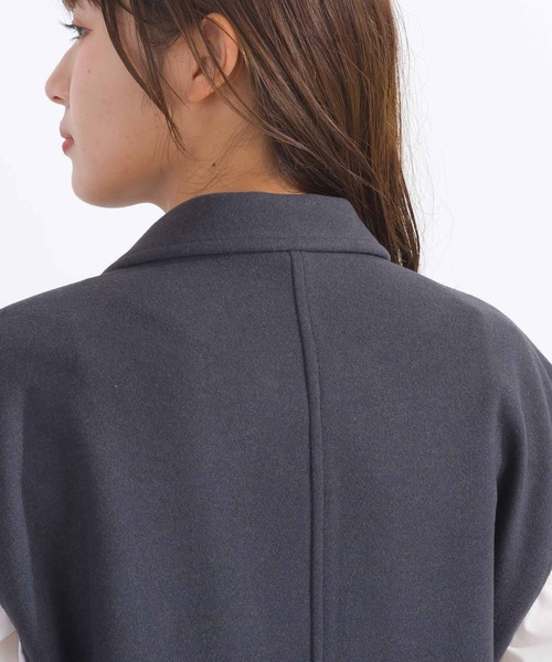 DIARIUM(ディアリウム)の「【日本製】ニードルストレッチテーラードジレ(ベスト・レディース・ブラック/チャコールグレー・M)」の5枚目の写真