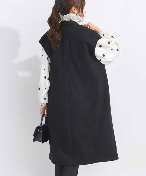 DIARIUM(ディアリウム)の「【日本製】ニードルストレッチテーラードジレ(ベスト・レディース・ブラック/チャコールグレー・M)」の9枚目の写真