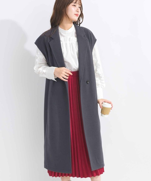 DIARIUM(ディアリウム)の「【日本製】ニードルストレッチテーラードジレ(ベスト・レディース・ブラック/チャコールグレー・M)」の13枚目の写真