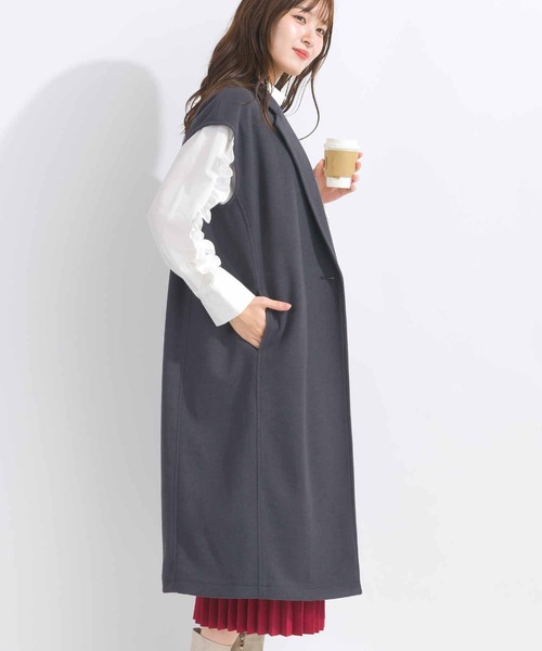 DIARIUM(ディアリウム)の「【日本製】ニードルストレッチテーラードジレ(ベスト・レディース・ブラック/チャコールグレー・M)」の14枚目の写真