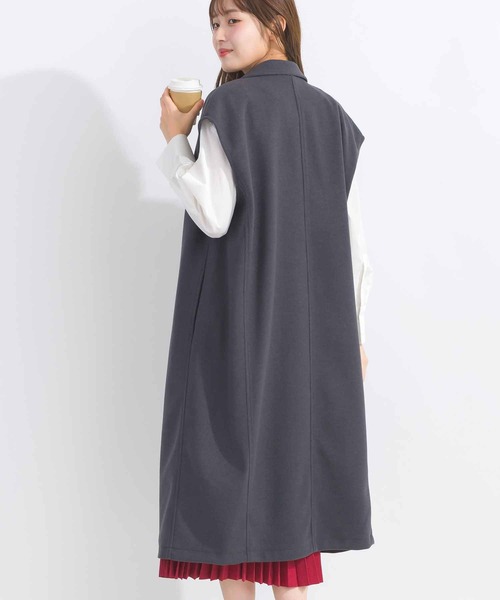 DIARIUM(ディアリウム)の「【日本製】ニードルストレッチテーラードジレ(ベスト・レディース・ブラック/チャコールグレー・M)」の15枚目の写真