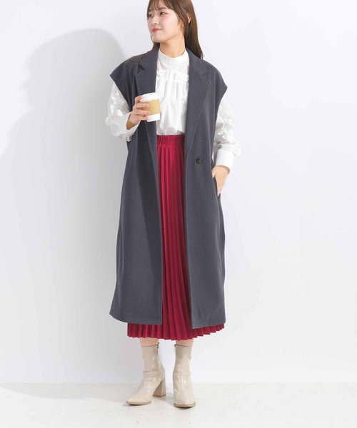 DIARIUM(ディアリウム)の「【日本製】ニードルストレッチテーラードジレ(ベスト・レディース・ブラック/チャコールグレー・M)」の16枚目の写真