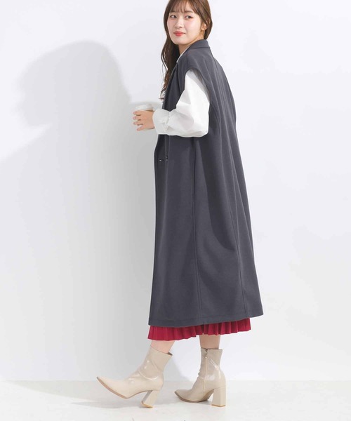 DIARIUM(ディアリウム)の「【日本製】ニードルストレッチテーラードジレ(ベスト・レディース・ブラック/チャコールグレー・M)」の17枚目の写真