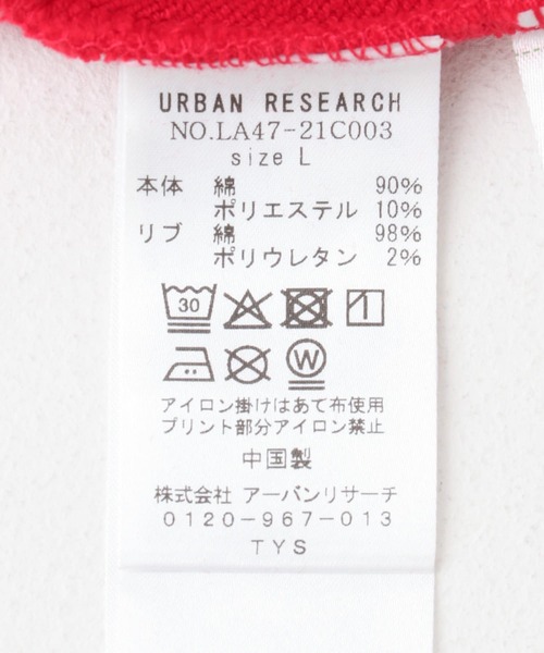 URBAN RESEARCH Sonny Label（アーバンリサーチサニーレーベル）の「Holiday Love Sweat（スウェット・レディース・オフホワイト/レッド系その他/ホワイト系その他/レッド・MEDIUM/LARGE）」の18枚目の写真