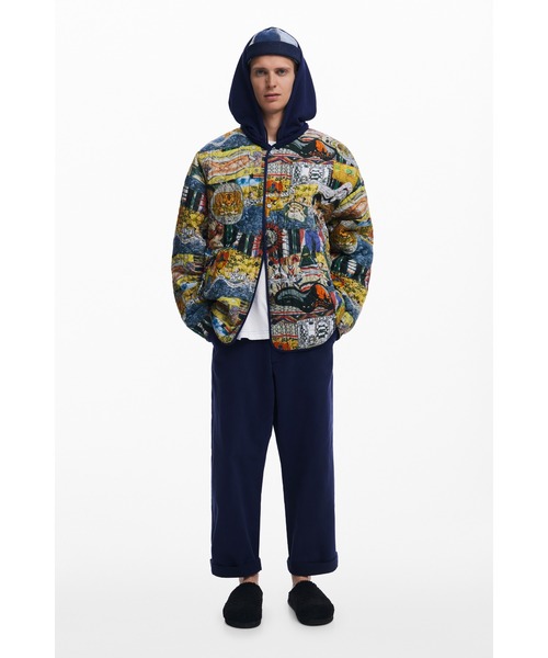Desigual(デシグアル)の「リバーシブルプリント×無地長袖フーデッドジャケット(パーカー・メンズ・マルチ・L/M/S)」の8枚目の写真
