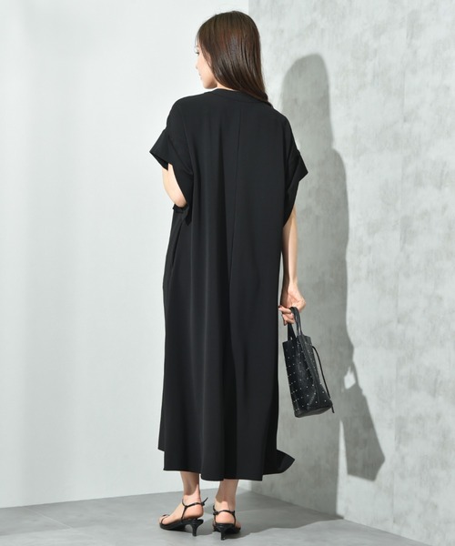 INTERPLANET(インタープラネット)の「【CLOCHE】接触冷感Vネックワンピース(ワンピース・レディース・ベージュ/グリーン/ブラック・FREE)」の9枚目の写真
