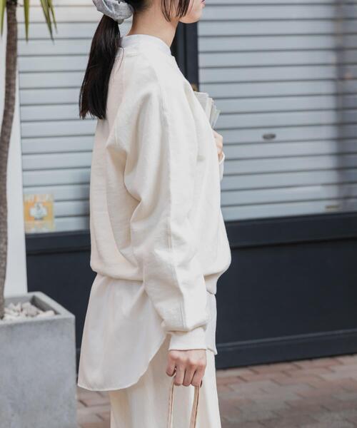 FORK&SPOON（フォークアンドスプーン）の「FORK&SPOON　スーピマコットン混反毛クルーネックスウェット（スウェット・レディース・スミクロ/アイボリー/ライトブルー・1）」の18枚目の写真