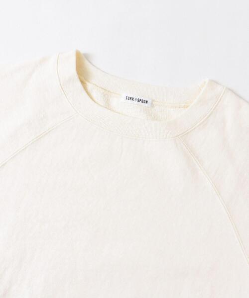 FORK&SPOON（フォークアンドスプーン）の「FORK&SPOON　スーピマコットン混反毛クルーネックスウェット（スウェット・レディース・スミクロ/アイボリー/ライトブルー・1）」の21枚目の写真