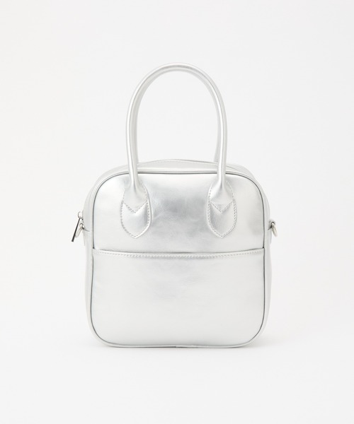 COLONY 2139(コロニートゥーワンスリーナイン)の「スクエアボストンバッグ(ボストンバッグ・レディース・シルバー/ライトグレー/ブラック・FREE)」の14枚目の写真