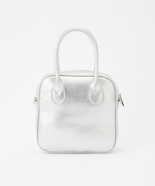 COLONY 2139(コロニートゥーワンスリーナイン)の「スクエアボストンバッグ(ボストンバッグ・レディース・シルバー/ライトグレー/ブラック・FREE)」の12枚目の写真