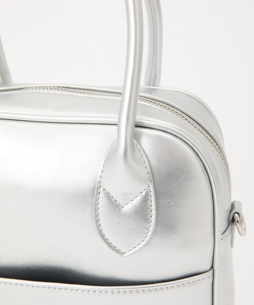 COLONY 2139(コロニートゥーワンスリーナイン)の「スクエアボストンバッグ(ボストンバッグ・レディース・シルバー/ライトグレー/ブラック・FREE)」の7枚目の写真