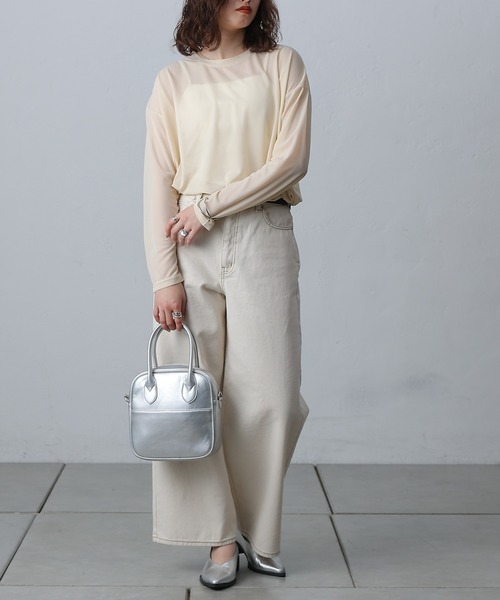 COLONY 2139(コロニートゥーワンスリーナイン)の「スクエアボストンバッグ(ボストンバッグ・レディース・シルバー/ライトグレー/ブラック・FREE)」の16枚目の写真