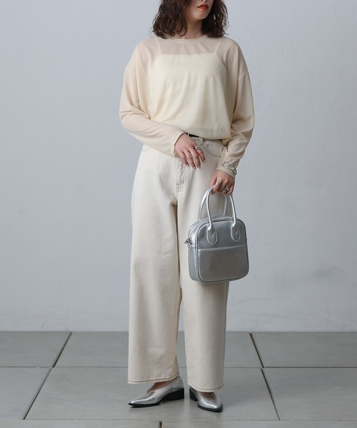 COLONY 2139(コロニートゥーワンスリーナイン)の「スクエアボストンバッグ(ボストンバッグ・レディース・シルバー/ライトグレー/ブラック・FREE)」の15枚目の写真