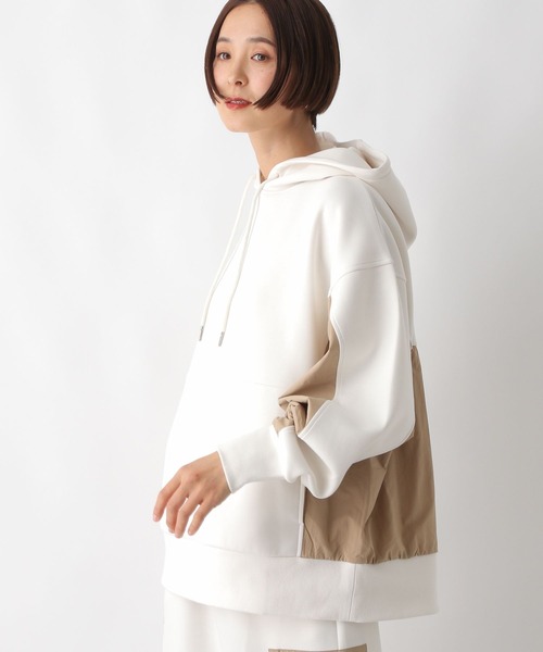 LEPSIM（レプシィム）の「ポケット付き異素材パーカー　290951（パーカー・レディース・ホワイト系その他/グレー系その他/ブラック系その他・FREE）」の6枚目の写真