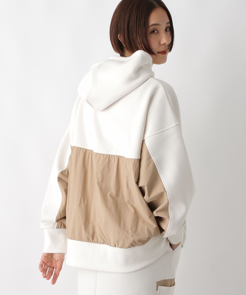 LEPSIM（レプシィム）の「ポケット付き異素材パーカー　290951（パーカー・レディース・ホワイト系その他/グレー系その他/ブラック系その他・FREE）」の7枚目の写真