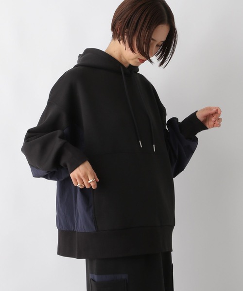 LEPSIM（レプシィム）の「ポケット付き異素材パーカー　290951（パーカー・レディース・ホワイト系その他/グレー系その他/ブラック系その他・FREE）」の13枚目の写真