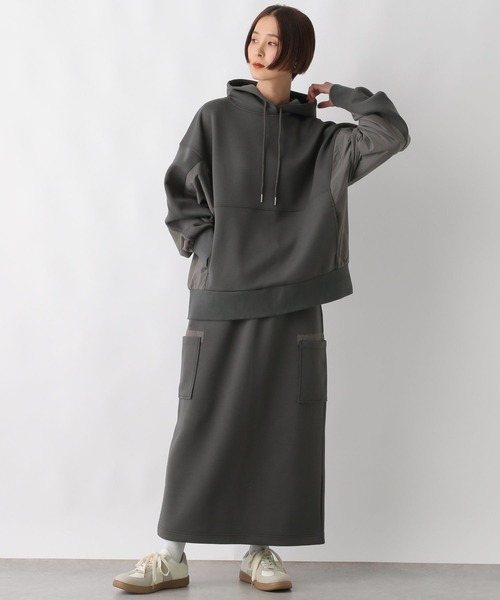 LEPSIM（レプシィム）の「ポケット付き異素材パーカー　290951（パーカー・レディース・ホワイト系その他/グレー系その他/ブラック系その他・FREE）」の21枚目の写真