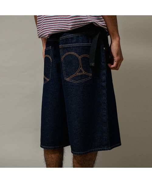 APPLEBUM(アップルバム)の「Denim Shorts(デニムパンツ・メンズ・インディゴブルー/ワンウォッシュ・MEDIUM/LARGE/X-LARGE)」の3枚目の写真