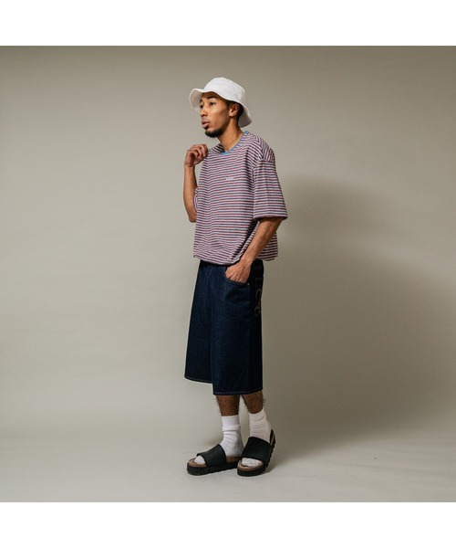 APPLEBUM(アップルバム)の「Denim Shorts(デニムパンツ・メンズ・インディゴブルー/ワンウォッシュ・MEDIUM/LARGE/X-LARGE)」の7枚目の写真