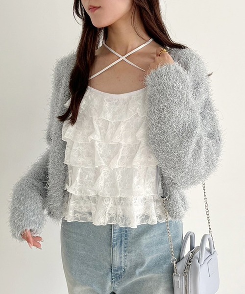 one after another NICE CLAUP（ワンアフターアナザーナイスクラップ）の「フリルキャミソール（キャミソール・レディース・ホワイト系その他/ブルー系その他/オフホワイト/ブラック・FREE）」の12枚目の写真