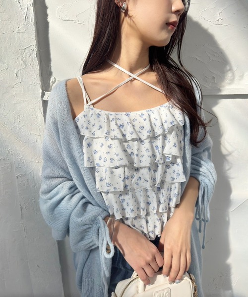 one after another NICE CLAUP（ワンアフターアナザーナイスクラップ）の「フリルキャミソール（キャミソール・レディース・ホワイト系その他/ブルー系その他/オフホワイト/ブラック・FREE）」の18枚目の写真