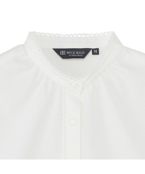 TOKYO SHIRTS(トウキョウシャツ)の「【吸水速乾】【COFREX】ピコレース レディース長袖シャツ(シャツ/ブラウス・レディース・ホワイト・M/L/LL/XL/S)」の6枚目の写真