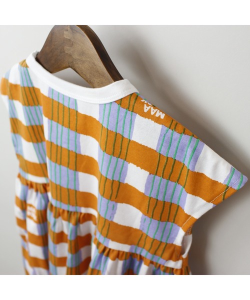 maarook(マルーク)の「天竺アートチェックワンピース(ワンピース・キッズ・オレンジ・140cm/150cm)」の7枚目の写真