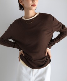 evernavy（エバーネイビー）の「【新色・新サイズ追加】テレコリブクルーネックプルオーバー（Tシャツ/カットソー）」