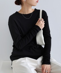 evernavy(エバーネイビー)の【新色・新サイズ追加】テレコリブクルーネックプルオーバー(Tシャツ/カットソー)