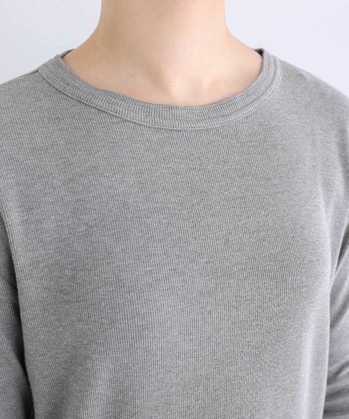 evernavy（エバーネイビー）の「【新色・新サイズ追加】テレコリブクルーネックプルオーバー（Tシャツ/カットソー・レディース・グレー/ネイビー/クリーム/オフホワイト/ブラック/チャコールグレー/ブラウン系その他・M/L）」の14枚目の写真