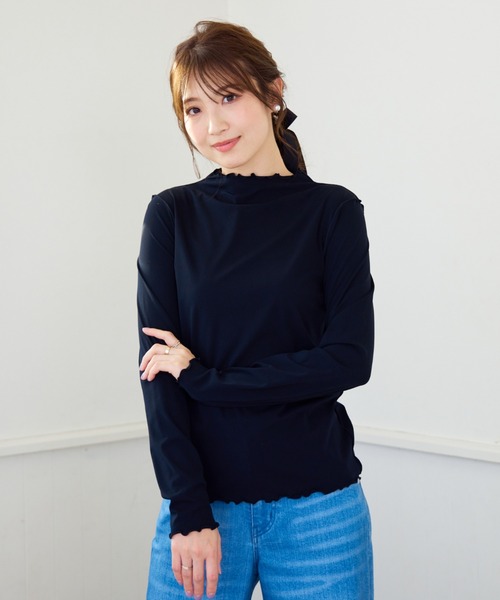 Rose Tiara（ローズティアラ）の「パウダリーチュールカットソー（Tシャツ/カットソー・レディース・ブラック/オフホワイト/ピンク・38/42/46）」の3枚目の写真
