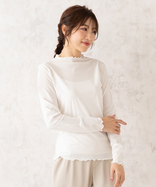 Rose Tiara（ローズティアラ）の「パウダリーチュールカットソー（Tシャツ/カットソー・レディース・ブラック/オフホワイト/ピンク・38/42/46）」の8枚目の写真