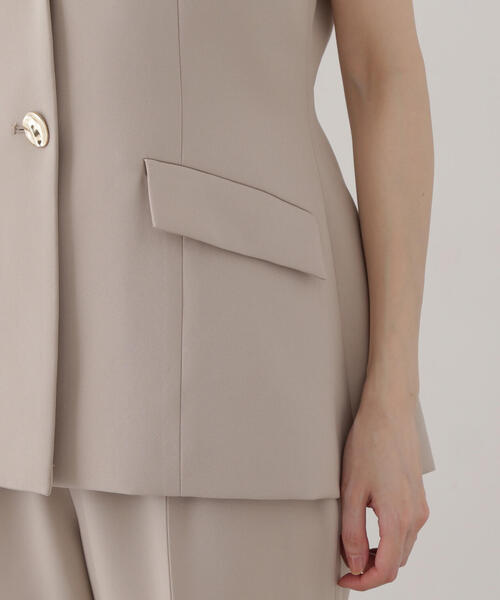 PROPORTION BODY DRESSING(プロポーションボディドレッシング)の「ノーカラージレ / 1215155204(ベスト・レディース・ブラック/ベージュ・SMALL/MEDIUM)」の6枚目の写真