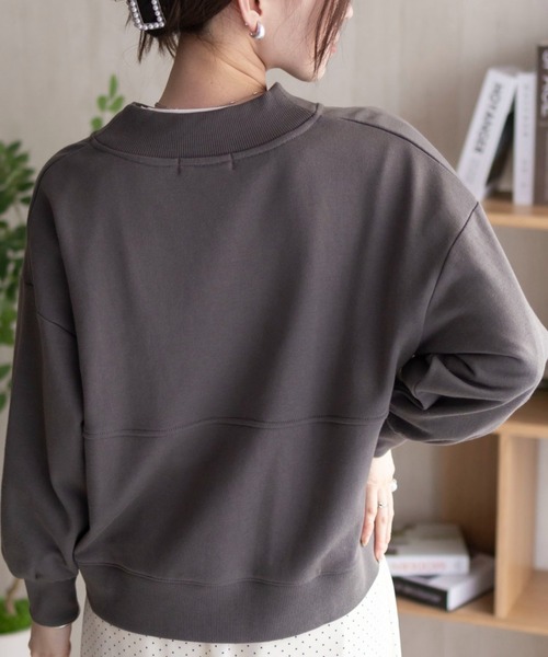 HusHusH(ハッシュアッシュ)の「HusHusH ジップショールプルオーバー(その他トップス・レディース・スミクロ/ネイビー系/ベージュ・L/M)」の9枚目の写真