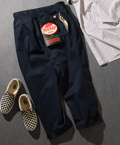 RED KAP（レッドキャップ）の「RED KAP/レッドキャップ 【新色追加】別注 SMU PT-38 SETUP 2TUCK WIDE PANTS/リラックスフィット（チノパンツ・メンズ・ブラウン/チャコールグレー/ブラック/ベージュ/オリーブ/ネイビー・MEDIUM/SMALL/LARGE）」の6枚目の写真