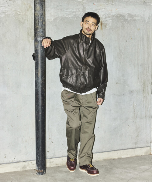 RED KAP（レッドキャップ）の「RED KAP/レッドキャップ 【新色追加】別注 SMU PT-38 SETUP 2TUCK WIDE PANTS/リラックスフィット（チノパンツ・メンズ・ブラウン/チャコールグレー/ブラック/ベージュ/オリーブ/ネイビー・MEDIUM/SMALL/LARGE）」の14枚目の写真
