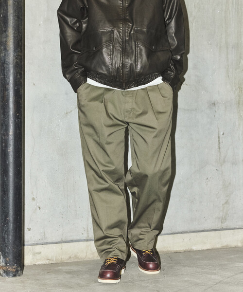 RED KAP（レッドキャップ）の「RED KAP/レッドキャップ 【新色追加】別注 SMU PT-38 SETUP 2TUCK WIDE PANTS/リラックスフィット（チノパンツ・メンズ・ブラウン/チャコールグレー/ブラック/ベージュ/オリーブ/ネイビー・MEDIUM/SMALL/LARGE）」の13枚目の写真