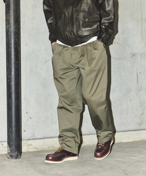 RED KAP（レッドキャップ）の「RED KAP/レッドキャップ 【新色追加】別注 SMU PT-38 SETUP 2TUCK WIDE PANTS/リラックスフィット（チノパンツ・メンズ・ブラウン/チャコールグレー/ブラック/ベージュ/オリーブ/ネイビー・MEDIUM/SMALL/LARGE）」の12枚目の写真
