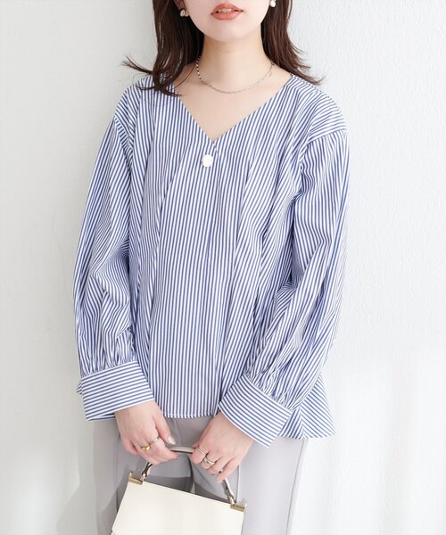 natural couture（ナチュラルクチュール）の「osonoタックデザインペプラムブラウス（シャツ/ブラウス・レディース・その他3/その他2/その他1/オフホワイト・FREE）」の15枚目の写真