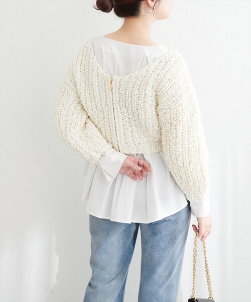 natural couture（ナチュラルクチュール）の「osonoタックデザインペプラムブラウス（シャツ/ブラウス・レディース・その他3/その他2/その他1/オフホワイト・FREE）」の7枚目の写真